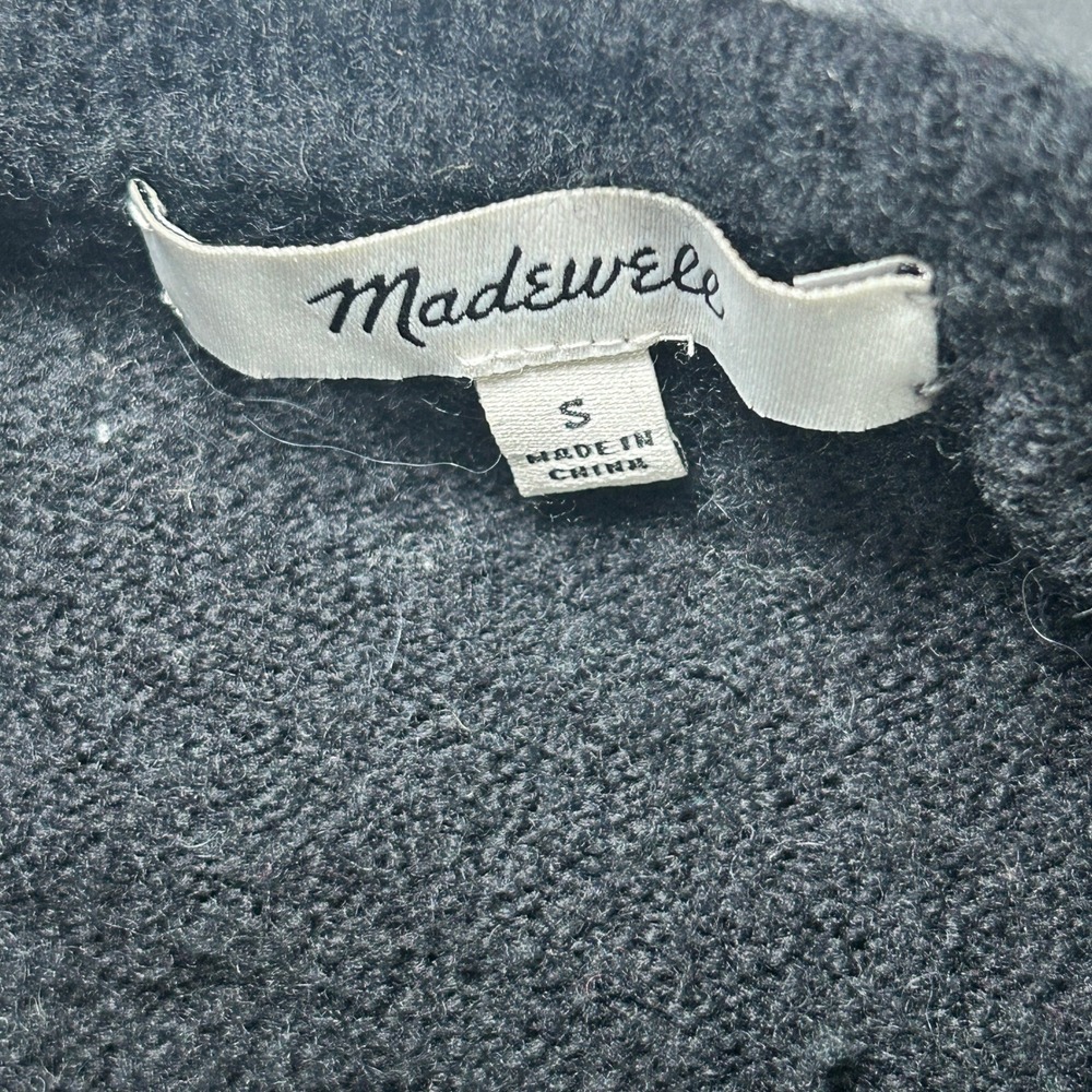 Madewell‎ Cozy Walker Cardigan Black Alpaca Wool with Pockets Size Small - Picture 6 of 8